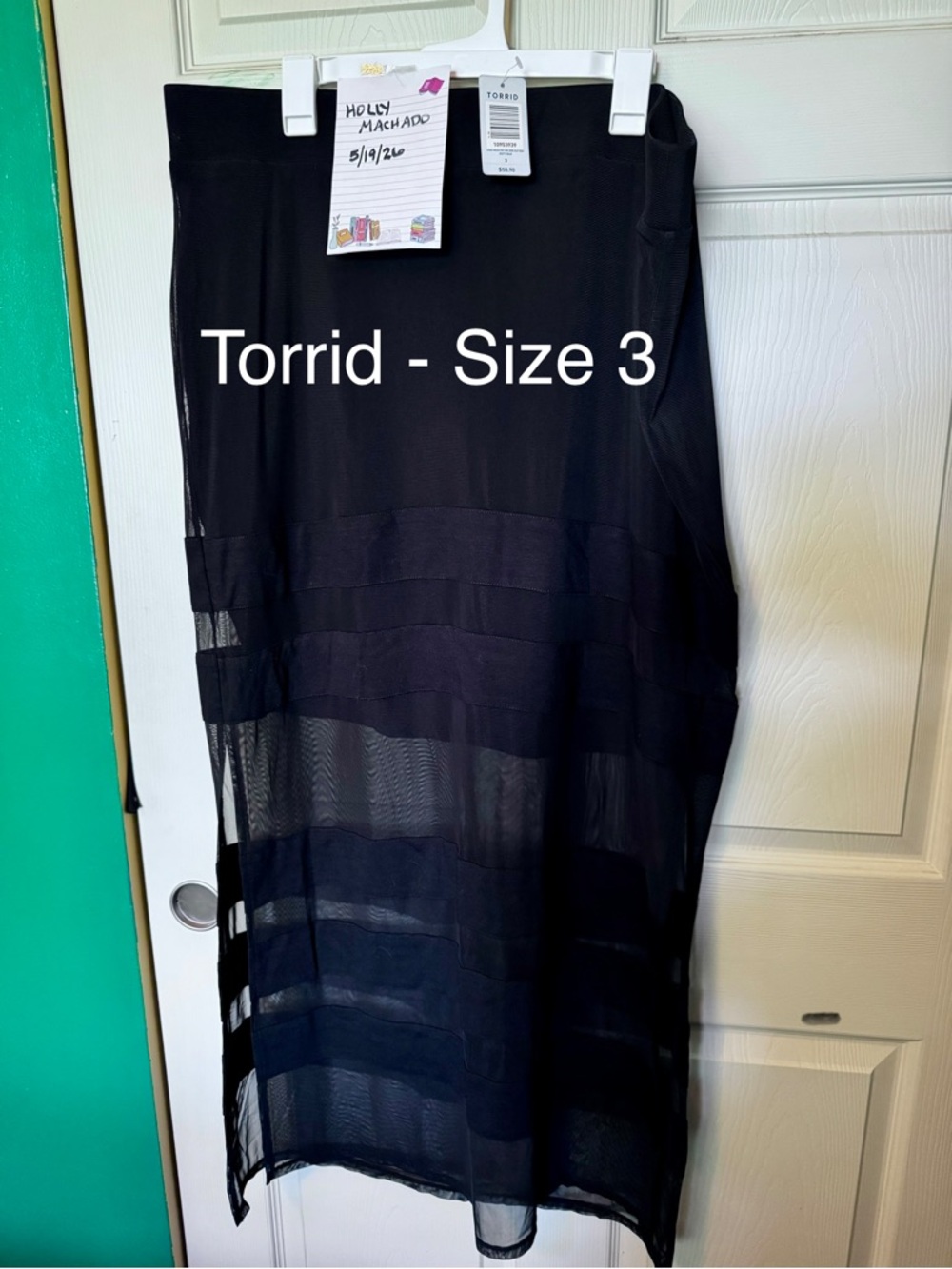 torrid Black Sheer Layered Maxi Skirt